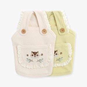 IT'S DOG 🇰🇷 Pet Sleeveless Vest with Chipmunk Embroidery Pocket