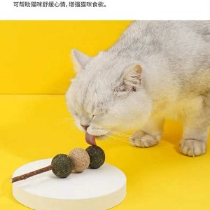 ZEZE Wood Tian Liao Teething Cat Toy Clean Teeth Release Stress Catnip Toy