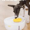 ZEZE Pebble anti-knockover pet water dispenser anti-moisture chin protection cervical vertebrae safe and no leakage