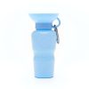 Springer 22oz travel water bottle, refills when you let go, comes with a carabiner, sky blue