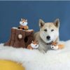 ZIPPYPAWS Dog Tree Stump Toy Food Hiding Toy