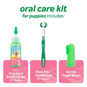 Tropiclean Fresh Breath Oral Care Kit for Puppies Special Toothbrush and Toothpaste