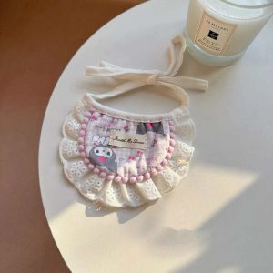 Pet bibs cute pet bibs cat neck scarf cherry kurom