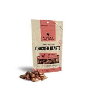 VitalEssentials VE Dog Chicken Heart Snacks Air-dried Teething Snacks