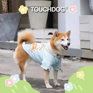 Touchdog dog raincoat waterproof, dirt-proof, durable and wear-reéistant