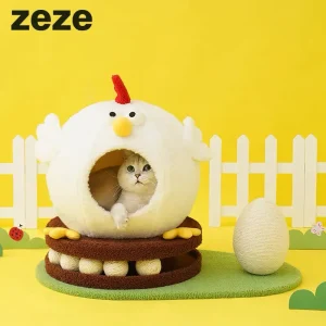 ZEZE Cuckoo Chicken Paradise cat bed and cat scratching board