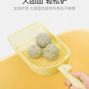 Mango round-handled cat litter scoop can be hung on the cat litter box without tiring your hands