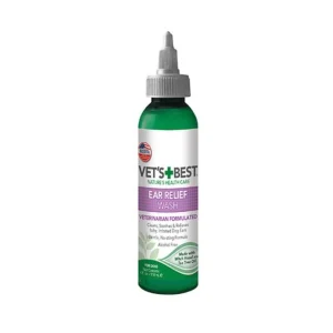 Vet's Best Green Cross Ear Wash Soothes Inflammation and Cleans Earwax Alcohol-Free and Non-Irritating