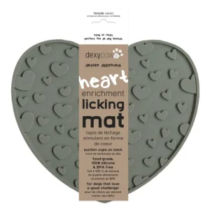 Dexypaws dog licking plate is durable, waterproof and dirt-proof and can be adsorbed on the wall. Green love plate