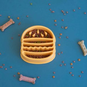 ZIPPYPAWS Dog Slow Food Plate Hamburger Shape Slow Food Plate