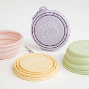 BITEME Korean portable bowl for dogs to drink water outside, silicone material