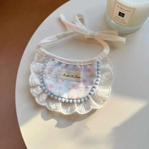 Pet bib cute pet bib cat collar white cinnamon dog