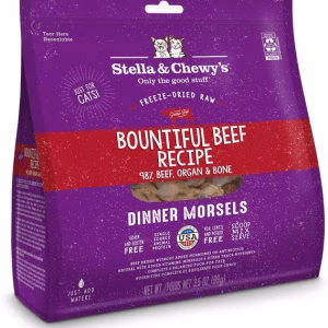 Stella & Chewy's Freeze-Dried Raw Dinner Morsels Grain-Free Protein Rich Bountiful Beef Recipe Cat Food